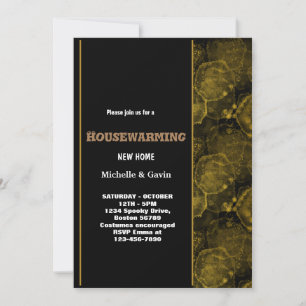 Invitación fiesta de inauguración de casa moderna de otoño