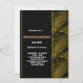 Invitación fiesta de inauguración de casa moderna de otoño