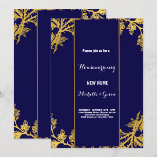 Invitación fiesta de inauguración de casa moderna de otoño