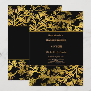 Invitación Fiesta de inauguración de casa moderna otoño en