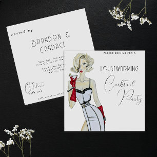 Invitación Fiesta de inauguración de casa vintage moderna Pin