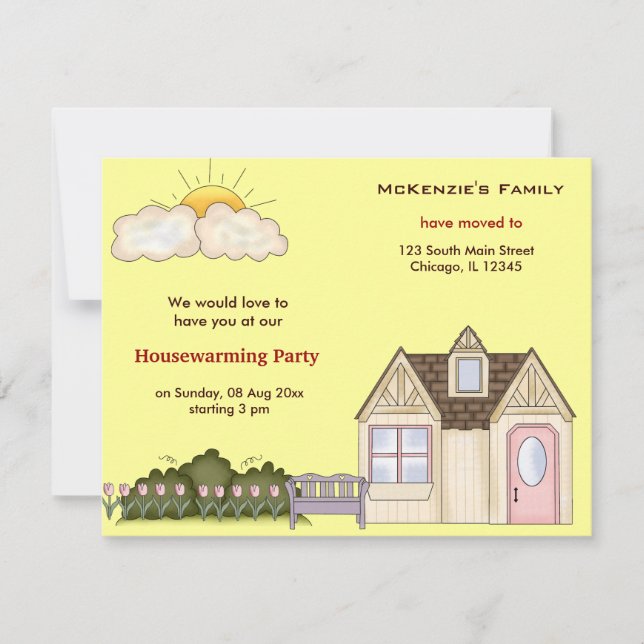 Invitación Fiesta de inauguración de la casa (Anverso)
