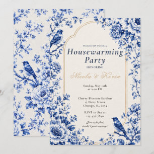 Invitación Fiesta de inauguración de la casa Chinoiserie Azul