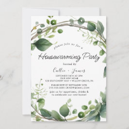 Invitación Fiesta de inauguración de la casa con exuberante v