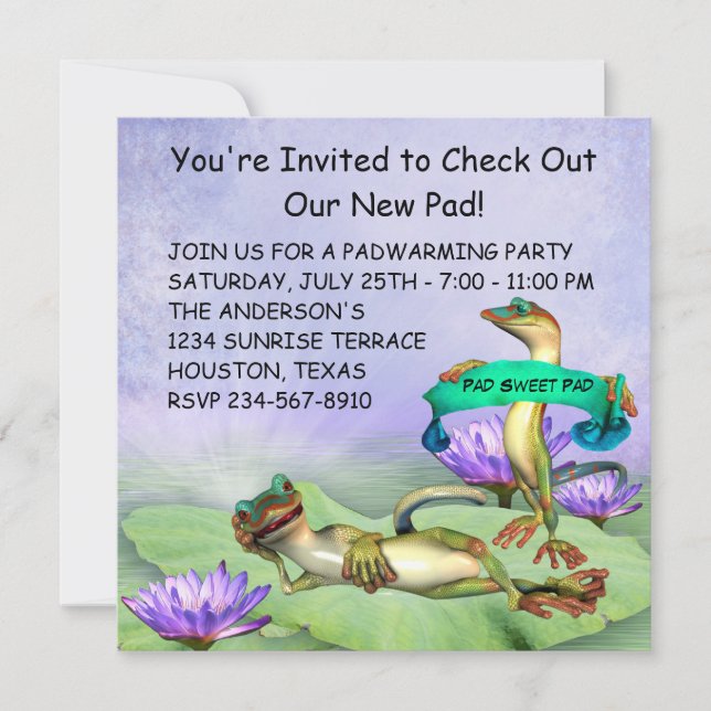 Invitación Fiesta de inauguración de la casa divertida de Gec (Anverso)