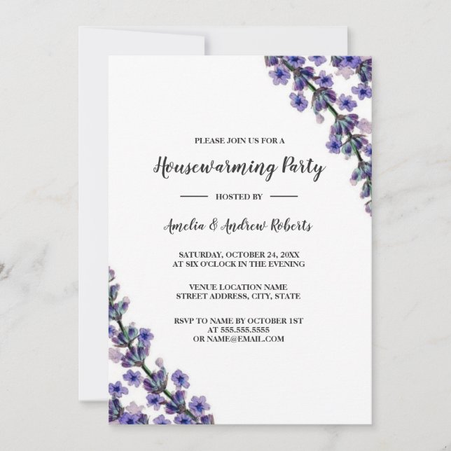 Invitación Fiesta de inauguración de la casa elegante de lava (Anverso)