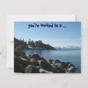 Invitación ¡Fiesta de inauguración de la casa en Lake Tahoe!