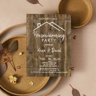 Invitación Fiesta de inauguración de la casa moderna con text