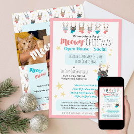 Invitación Fiesta de inauguración del refugio de gatos Meowy 