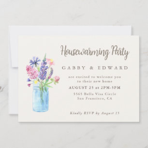 Invitación Fiesta de inauguración floral Casa nueva
