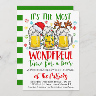 Invitación Fiesta de intercambio de cerveza de vacaciones