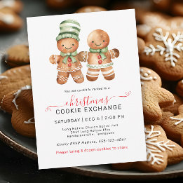 Invitación Fiesta de Intercambio de Cocina Cute Gingerbread C