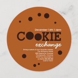 Invitación Fiesta de intercambio de cookie de chocolate