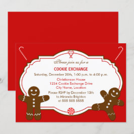 Invitación Fiesta de intercambio de cookies de Gingerbread