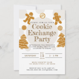 Invitación Fiesta de intercambio de cookies de Gingerbread