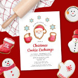 Invitación Fiesta de Intercambio de cookies de Navidades Cuit<br><div class="desc">Invitación de fiesta de intercambio de cookies personalizada para Navidades de la comunidad</div>