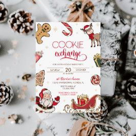 Invitación Fiesta de intercambio de cookies de vacaciones de