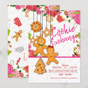 Invitación Fiesta de intercambio de cookies de vacaciones de