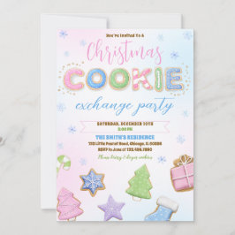 Invitación Fiesta de intercambio de cookies Pastel