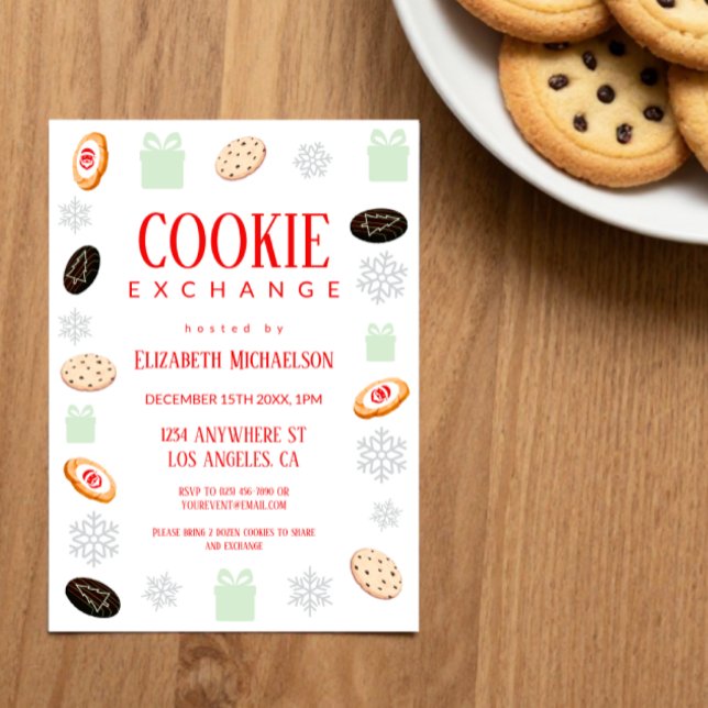 Invitación Fiesta de Intercambio de Galletas (Subido por el creador)