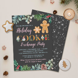 Invitación Fiesta de intercambio de galletas de gallos de ver