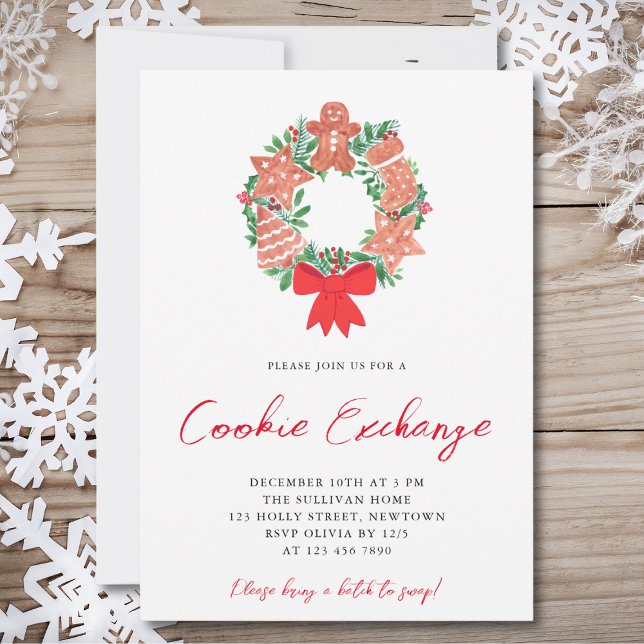Invitación Fiesta de intercambio de galletas de Gingerbread C (Subido por el creador)