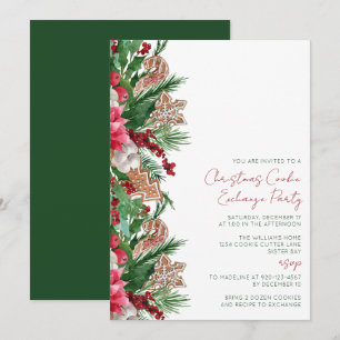 Invitación Fiesta de Intercambio de Galletas de Jengibre Boni