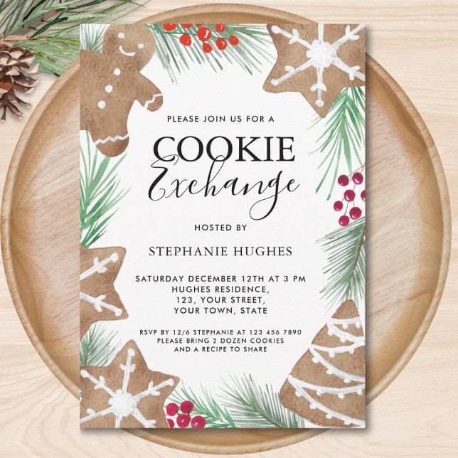 Invitación Fiesta de Intercambio de Galletas de Navidad (Subido por el creador)