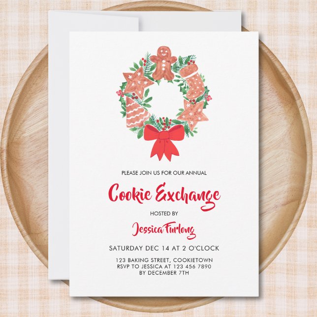 Invitación Fiesta de Intercambio de Galletas de Navidad (Subido por el creador)