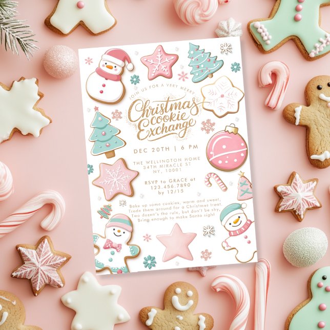 Invitación Fiesta de Intercambio de Galletas de Navidad (Subido por el creador)