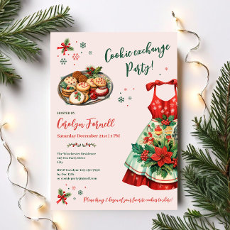 Invitación Fiesta de Intercambio de Galletas de Navidad