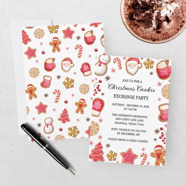 Invitación Fiesta de Intercambio de Galletas de Navidad Adora (Subido por el creador)