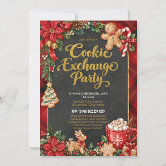 Invitación Fiesta de Intercambio de Galletas de Navidad con C