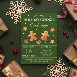 Invitación Fiesta de Intercambio de Galletas de Navidad de Va