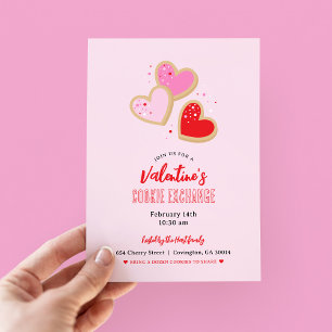 Invitación Fiesta de Intercambio de Galletas del Día de San V