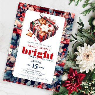 Invitación Fiesta de Intercambio de Galletas Elegantes