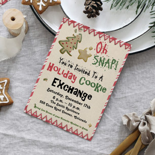 Invitación Fiesta de Intercambio de Galletas Navideñas