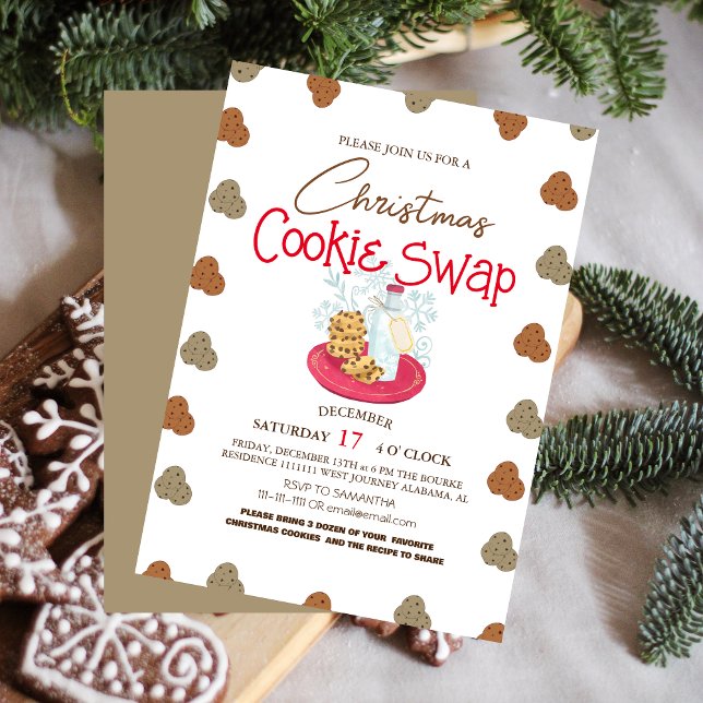 Invitación Fiesta de Intercambio de Galletas Navideñas Capric (Subido por el creador)