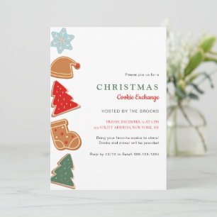 Invitación Fiesta de Intercambio de Galletas Navideñas para N