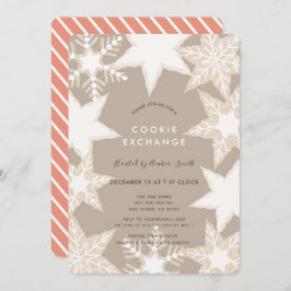 Invitación Fiesta de intercambio de galletas pardas con copas