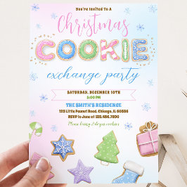 Invitación Fiesta de Intercambio de Galletas Pastel