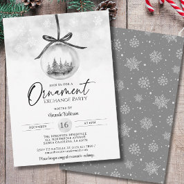Invitación Fiesta de intercambio de Navidades de ornamentos g
