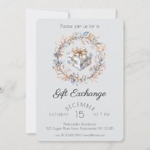 Invitación Fiesta de intercambio de obsequios de nueces de co