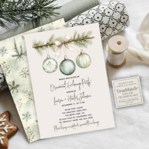 Invitación Fiesta de intercambio de ornamentos navideños mode