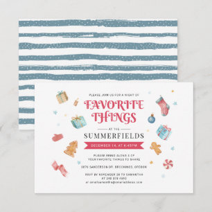 Invitación Fiesta de Intercambio de Regalos de Cosas Favorita