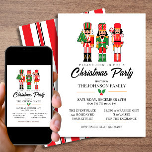 Invitación Fiesta de intercambio de regalos de Navidad con ca