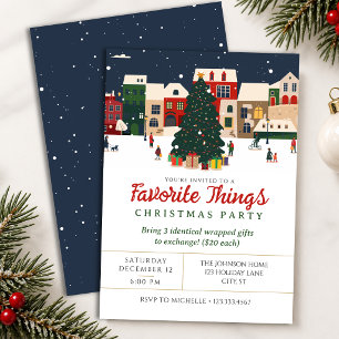 Invitación Fiesta de Intercambio de Regalos de Navidad de Cos