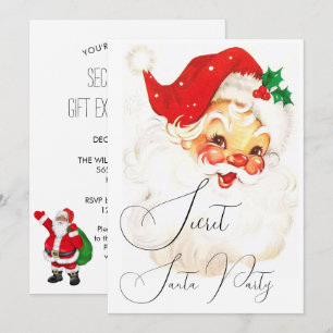 Invitación Fiesta de Intercambio de Regalos de Santa Secreto