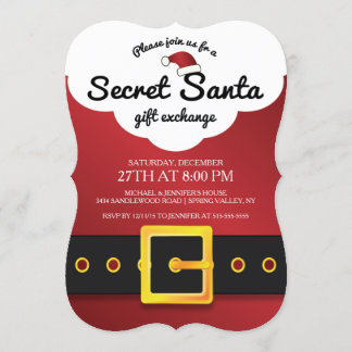 Invitación FIESTA de intercambio de regalos secretos de CUTE