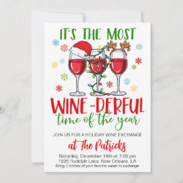 Invitación Fiesta de intercambio de vinos de navidades